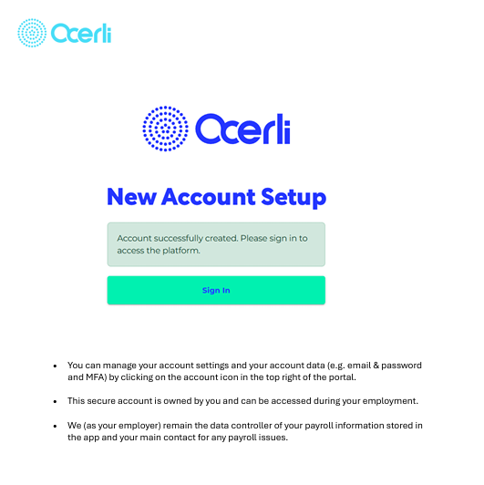 Ocerli account 2